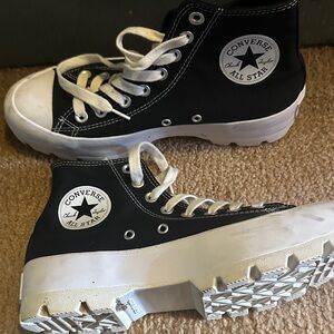 Women’s Converse Black and White High-Top Sneakers